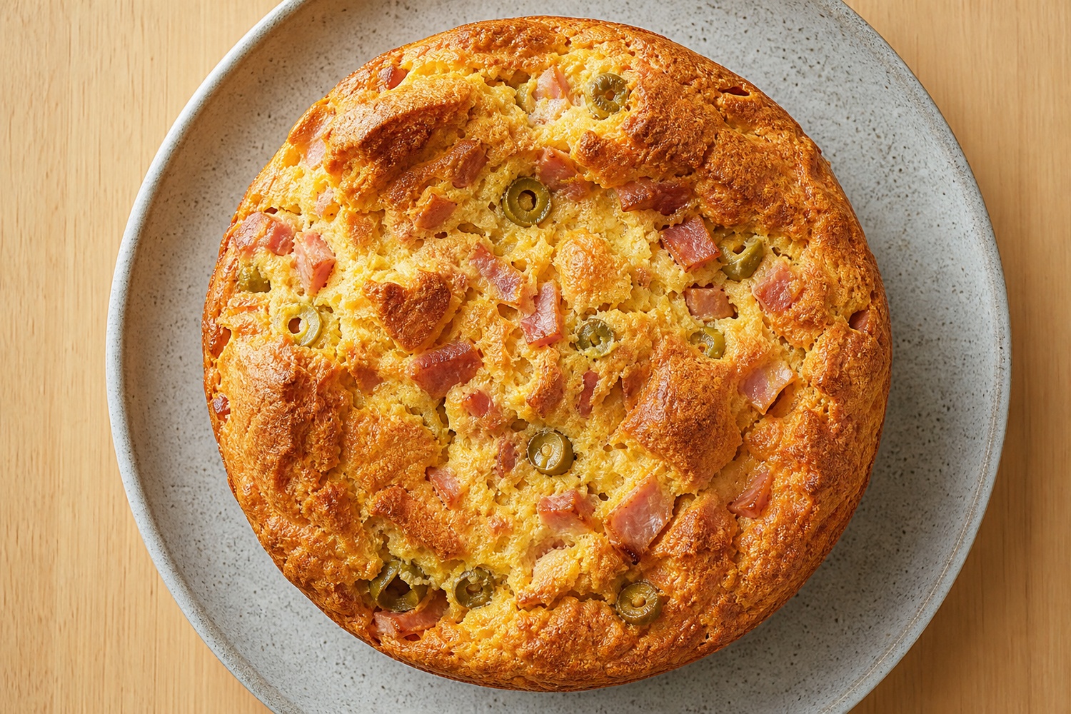 Cake moelleux jambon olive