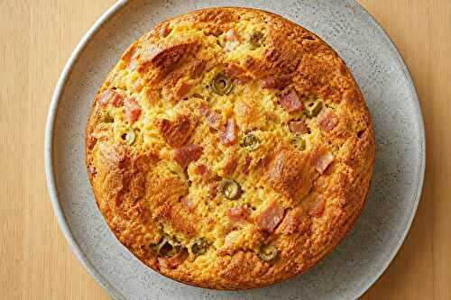 Cake moelleux jambon olive