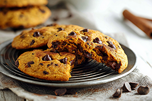 Cookies citrouille moelleux aux pépites de chocolat