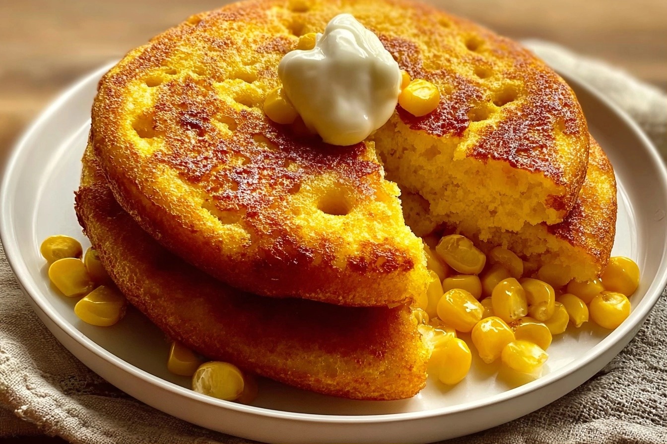 Corn cakes dorés à la poêle