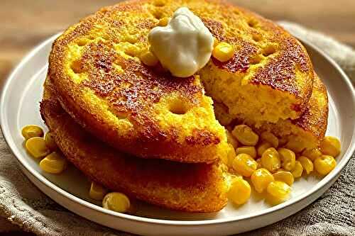 Corn cakes dorés à la poêle