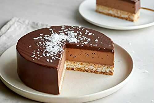 Entremet chocolat coco aérien