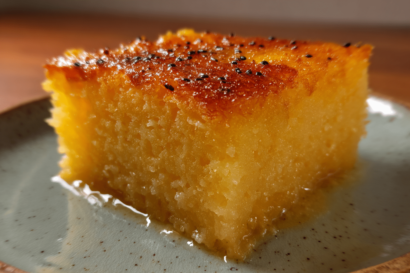 Gâteau au manioc à la vanille