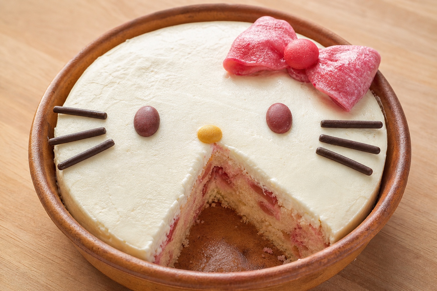 Gâteau Hello Kitty moelleux à la fraise