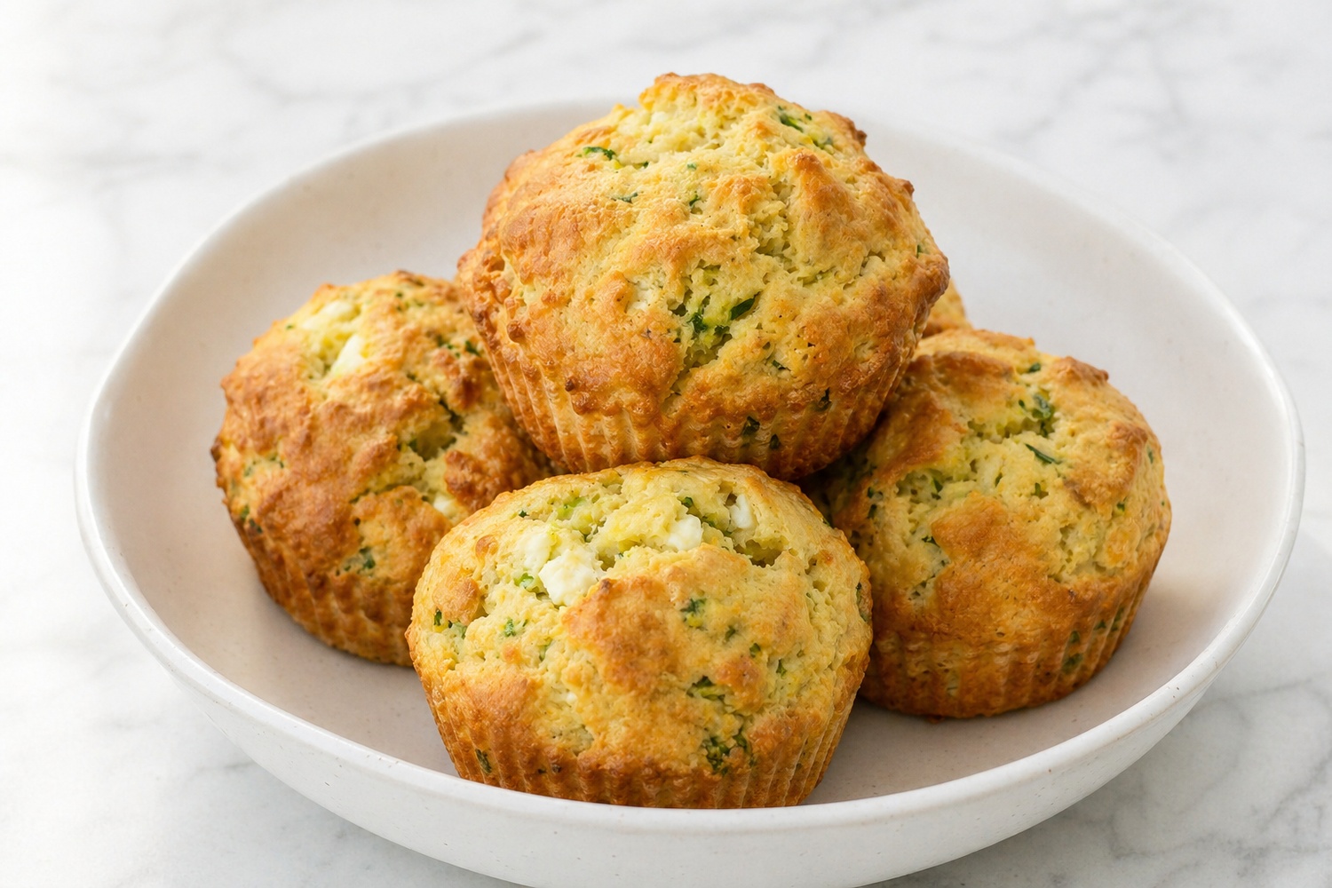 Muffin courgette feta moelleux
