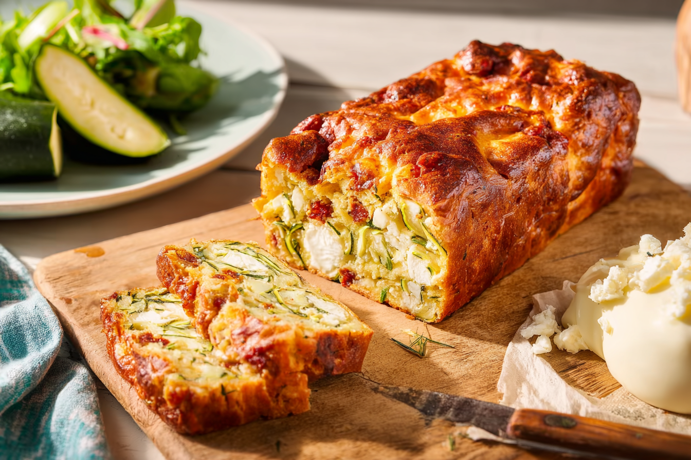 Pain courgette chorizo chèvre moelleux