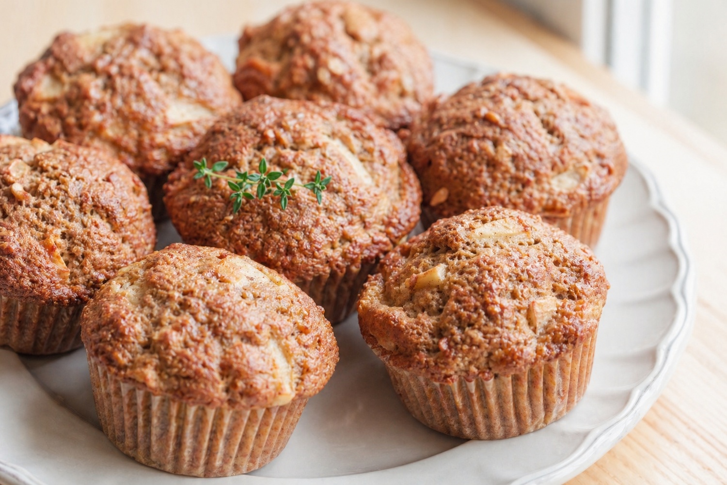 Son de blé : recette de muffins moelleux aux pommes