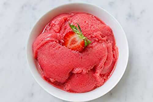 Sorbet aux fraises onctueux sans sorbetière