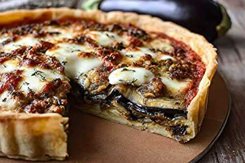 Tarte à l'aubergine fondante