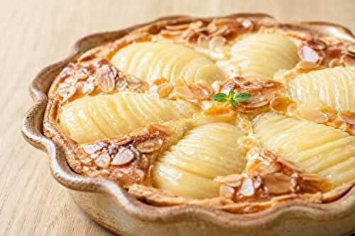 Tarte Bourdaloue : recette fondante aux poires et aux amandes
