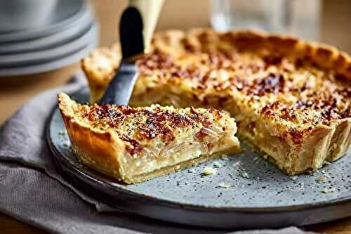 Tarte lardon oignon fondante