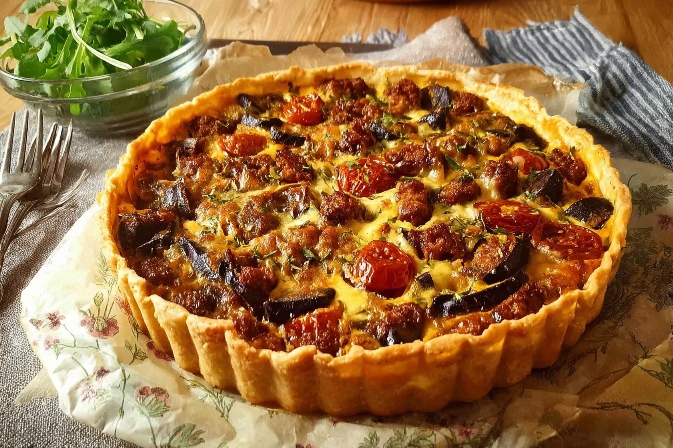 Tarte merguez fondante aux légumes du soleil
