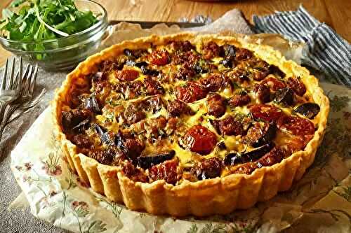 Tarte merguez fondante aux légumes du soleil