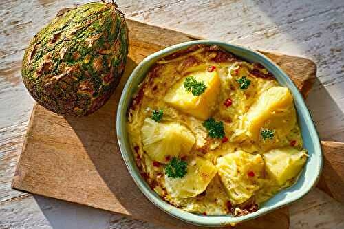 Fruit à pain : recette gratinée aux épices