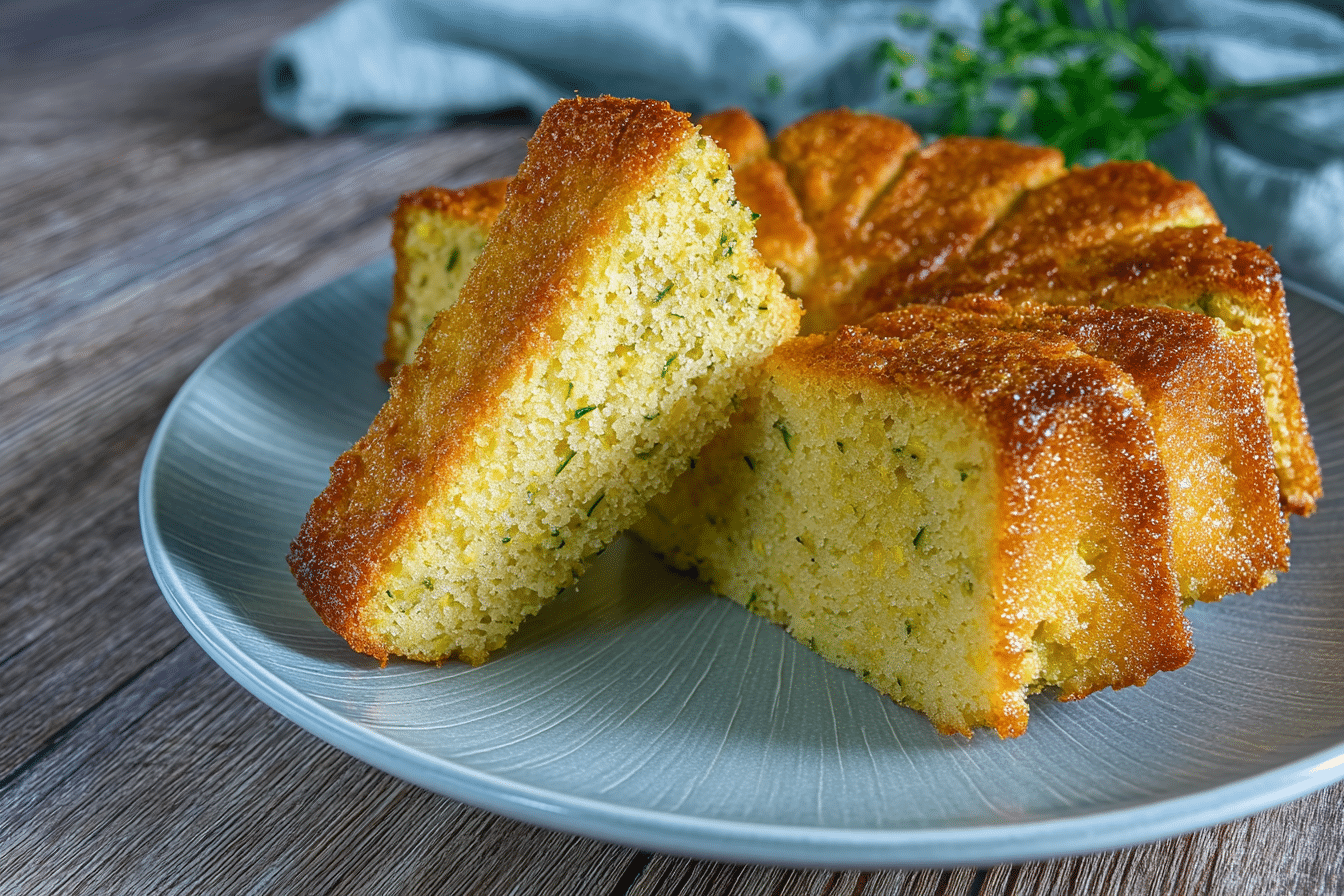 Gâteau fondant à la courgette sucrée et aux amandes