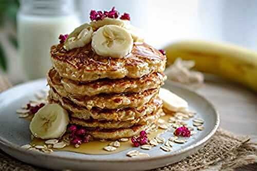 Pancakes healthy express à la banane et aux flocons d'avoine