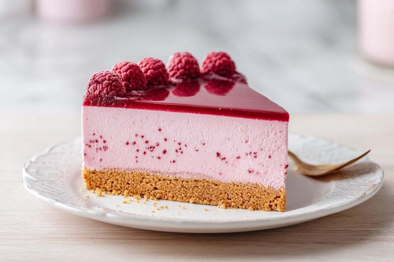 Recette de bavarois aux framboises et sa base croustillante