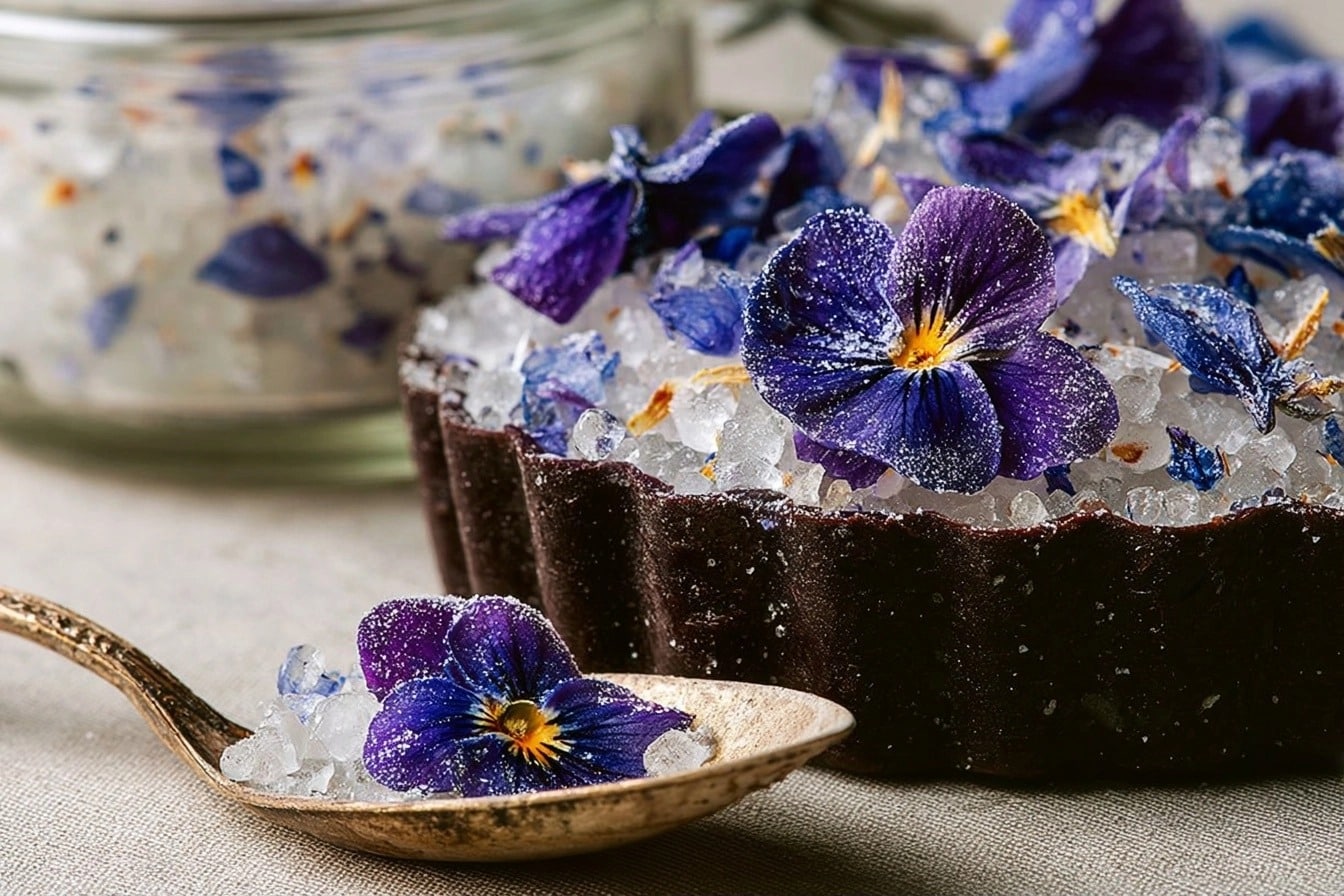 Recette violettes cristallisées croquantes