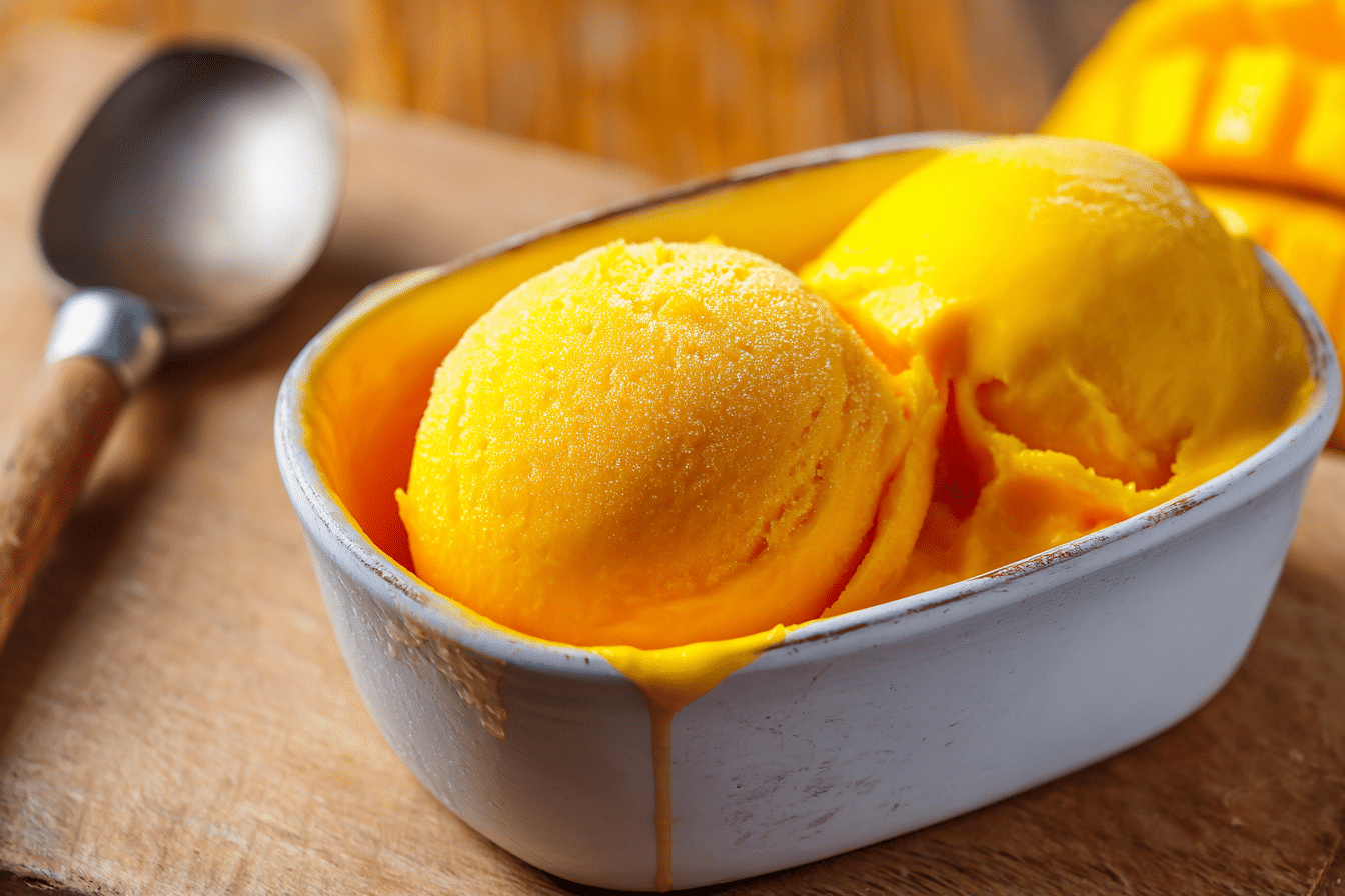 Sorbet mangue sans sorbetière onctueux