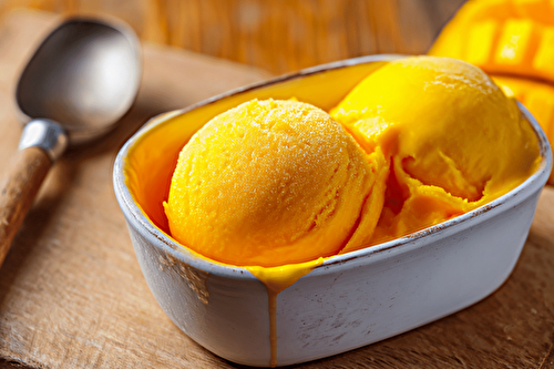 Sorbet mangue sans sorbetière onctueux