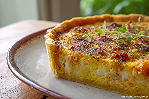 Tarte rougail morue croustillante