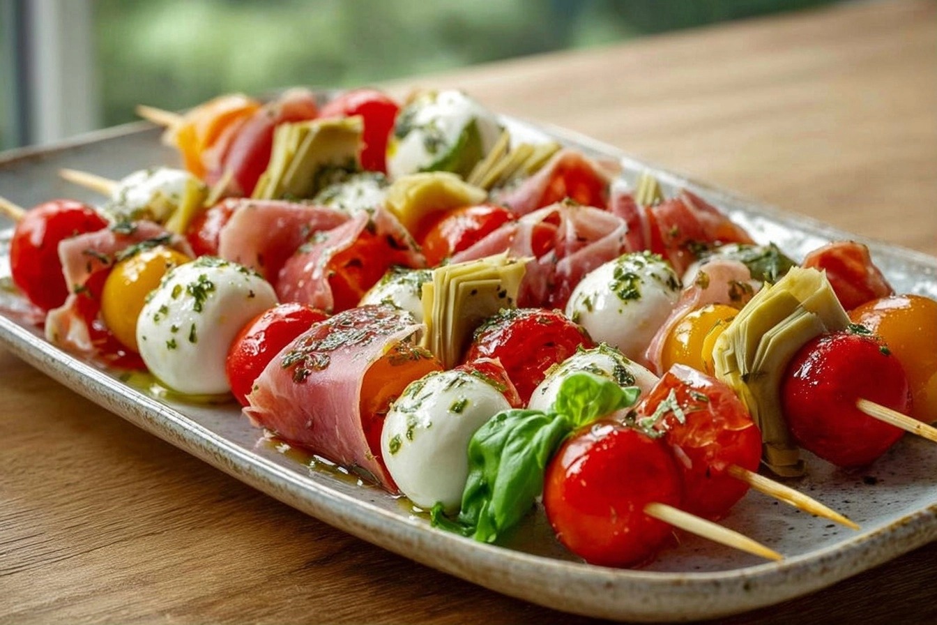 Brochette apéro à faire la veille façon antipasti