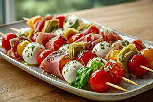 Brochette apéro à faire la veille façon antipasti