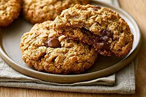 Cookies son d'avoine croustillants aux pépites de chocolat
