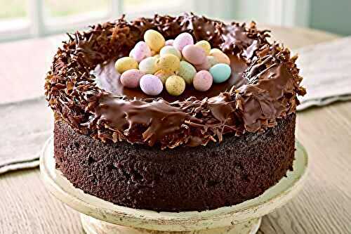 Gâteau de Pâques au chocolat façon nid