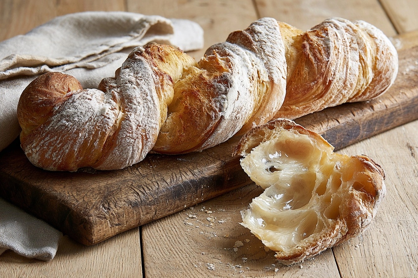 Pain torsadé croustillant