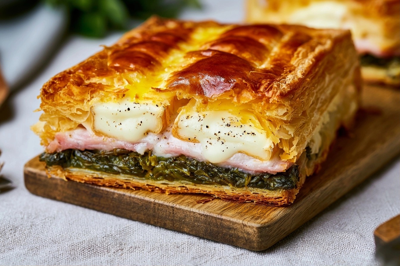Recette feuilleté express aux épinards et chèvre