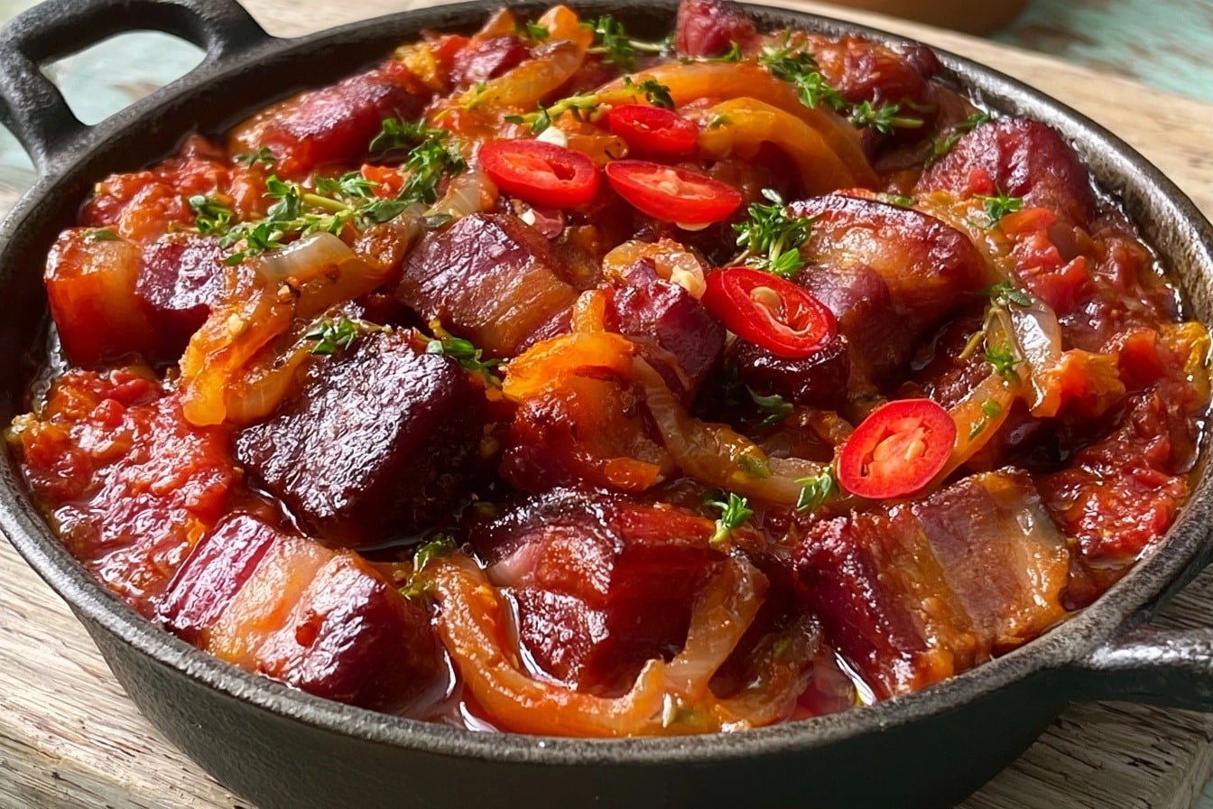 Rougail boucané façon réunionnaise