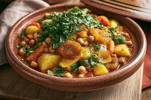 Tajine de légumes (végétarien) mijoté