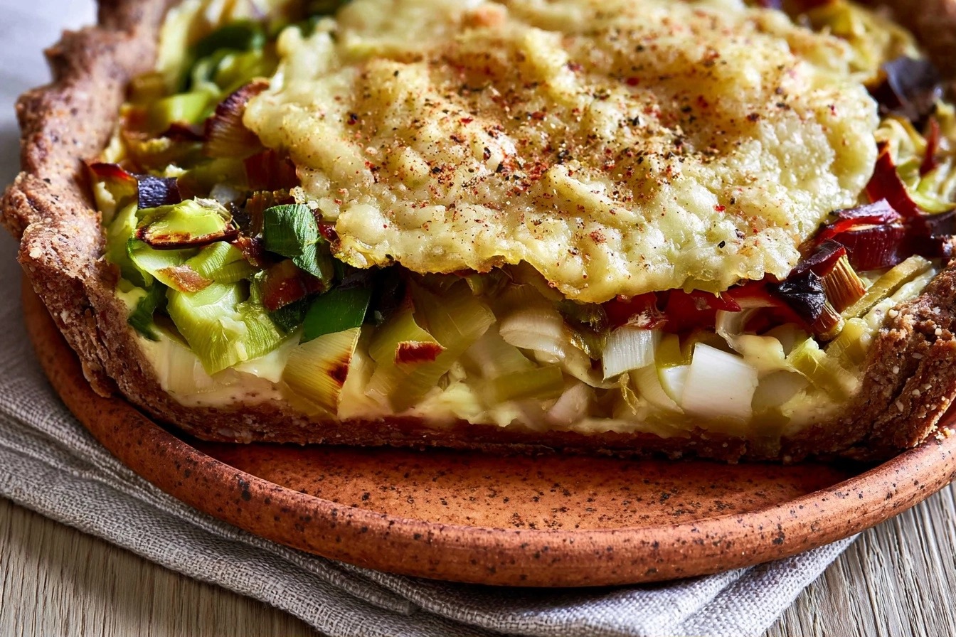 Tarte rustique aux poireaux IG bas