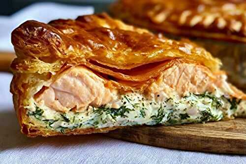 Tourte au saumon croustillante