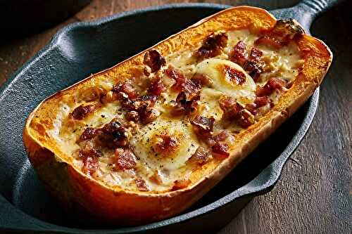 Courge butternut farcie gratinée