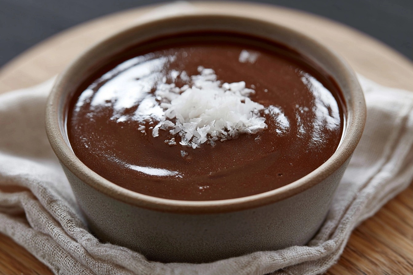 Dessert lait de coco chocolat soyeux