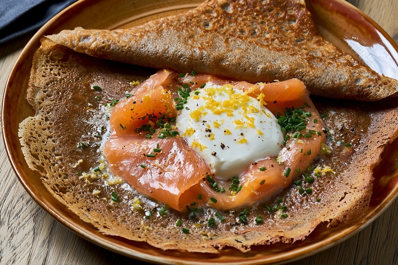 Galette au saumon façon brasserie