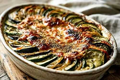 Gratin aubergine courgette doré