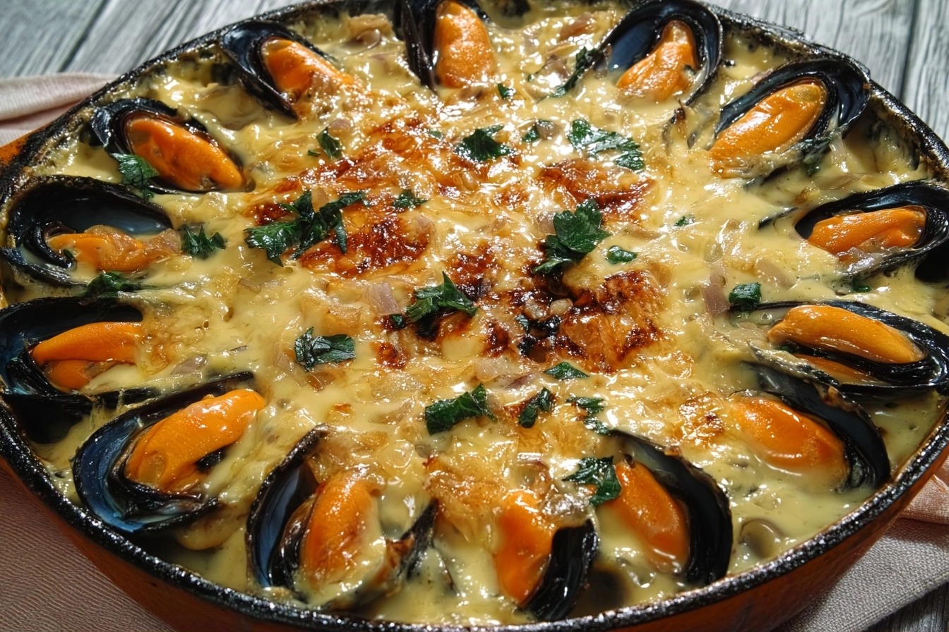 Mouclade bretonne gratinée