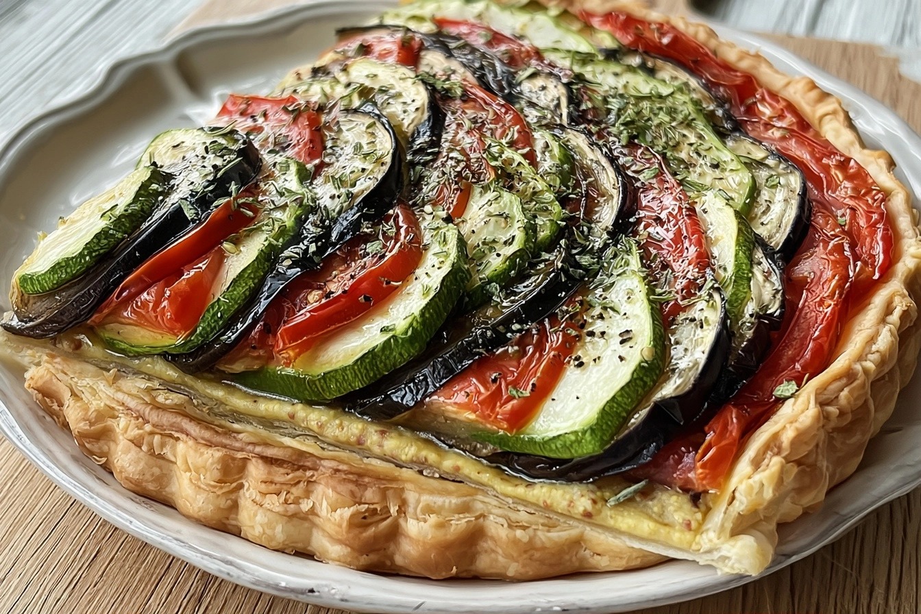 Tarte aux légumes du soleil rôtis