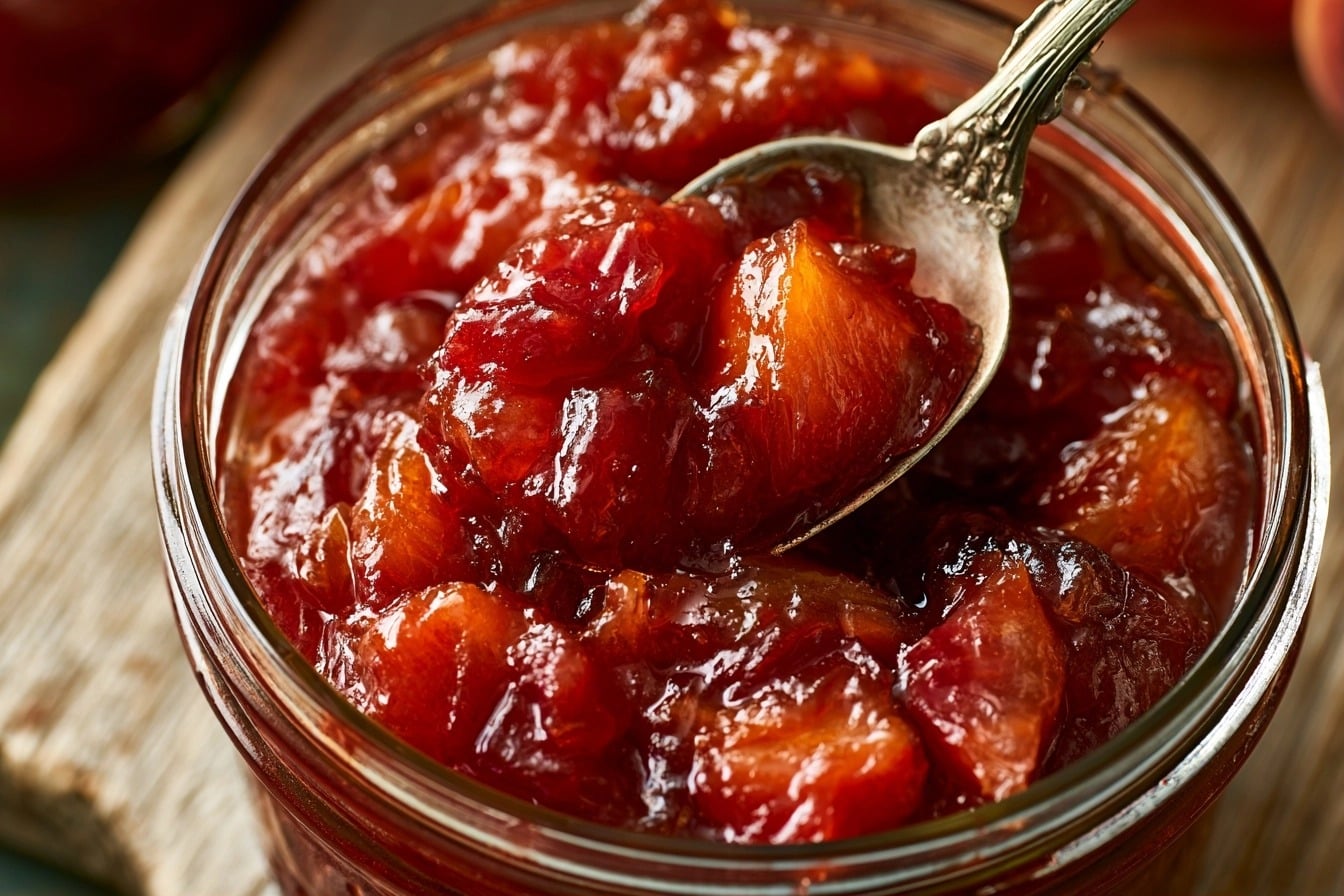 Confiture de pêches de vigne à l'ancienne