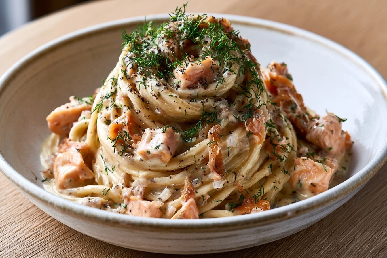 Linguine au saumon express