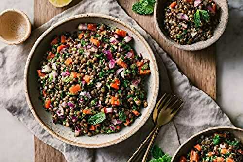 Salade de lentilles libanaise façon mezzé
