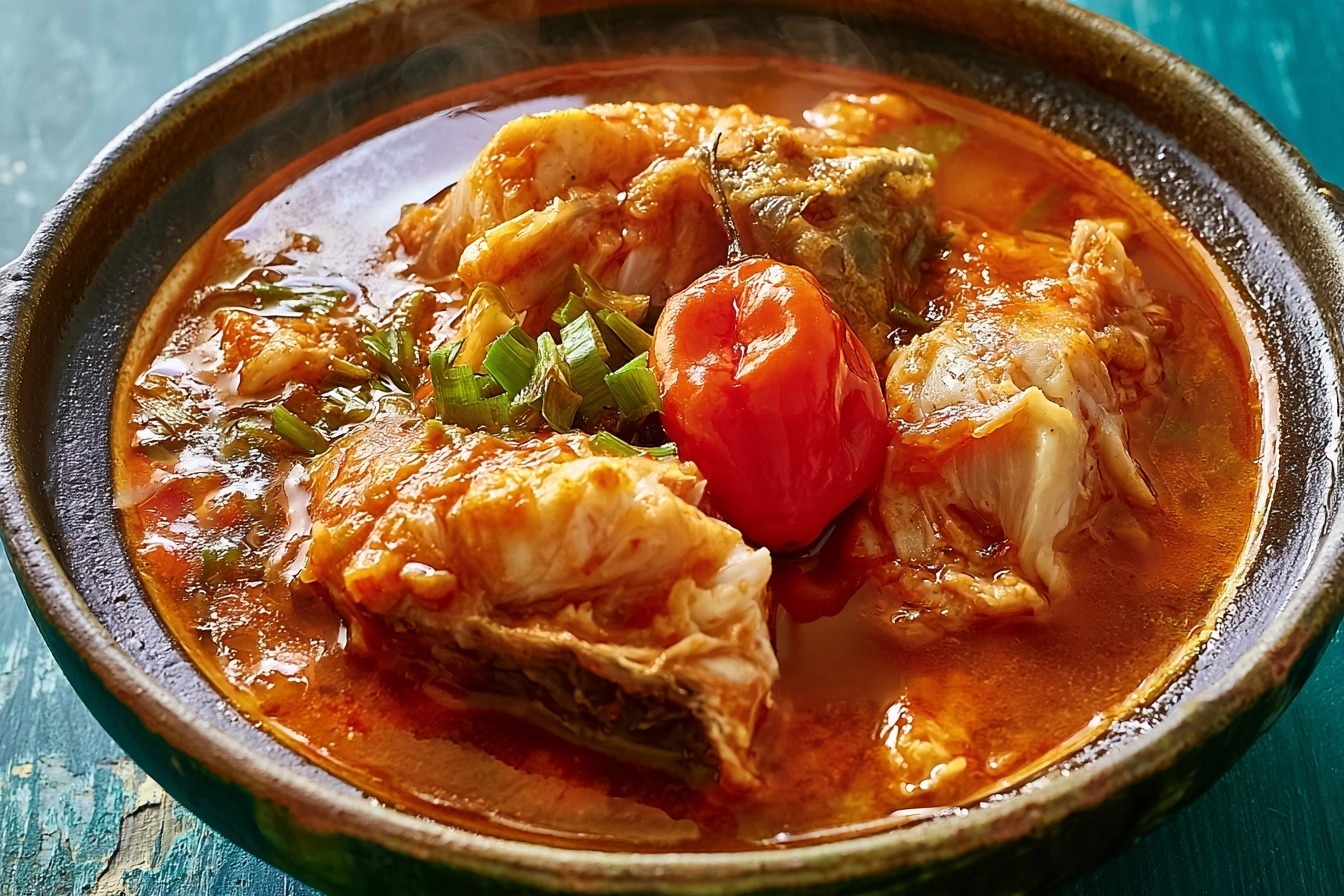 Court-bouillon de poisson antillais mijoté en cocotte