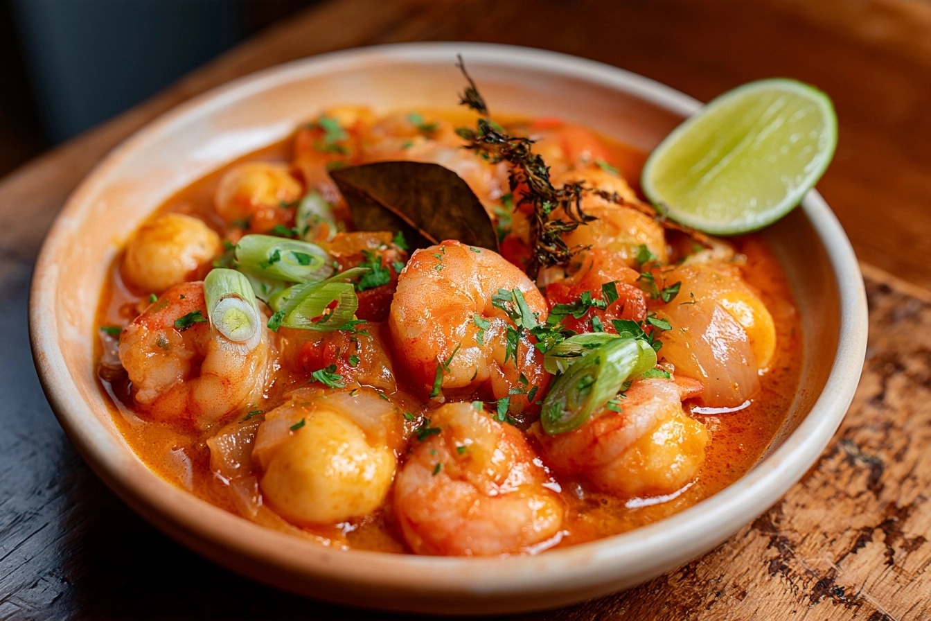 Dombré aux crevettes mijoté, façon antillaise