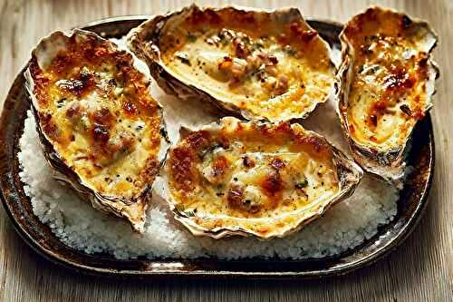 Huîtres au four gratinées