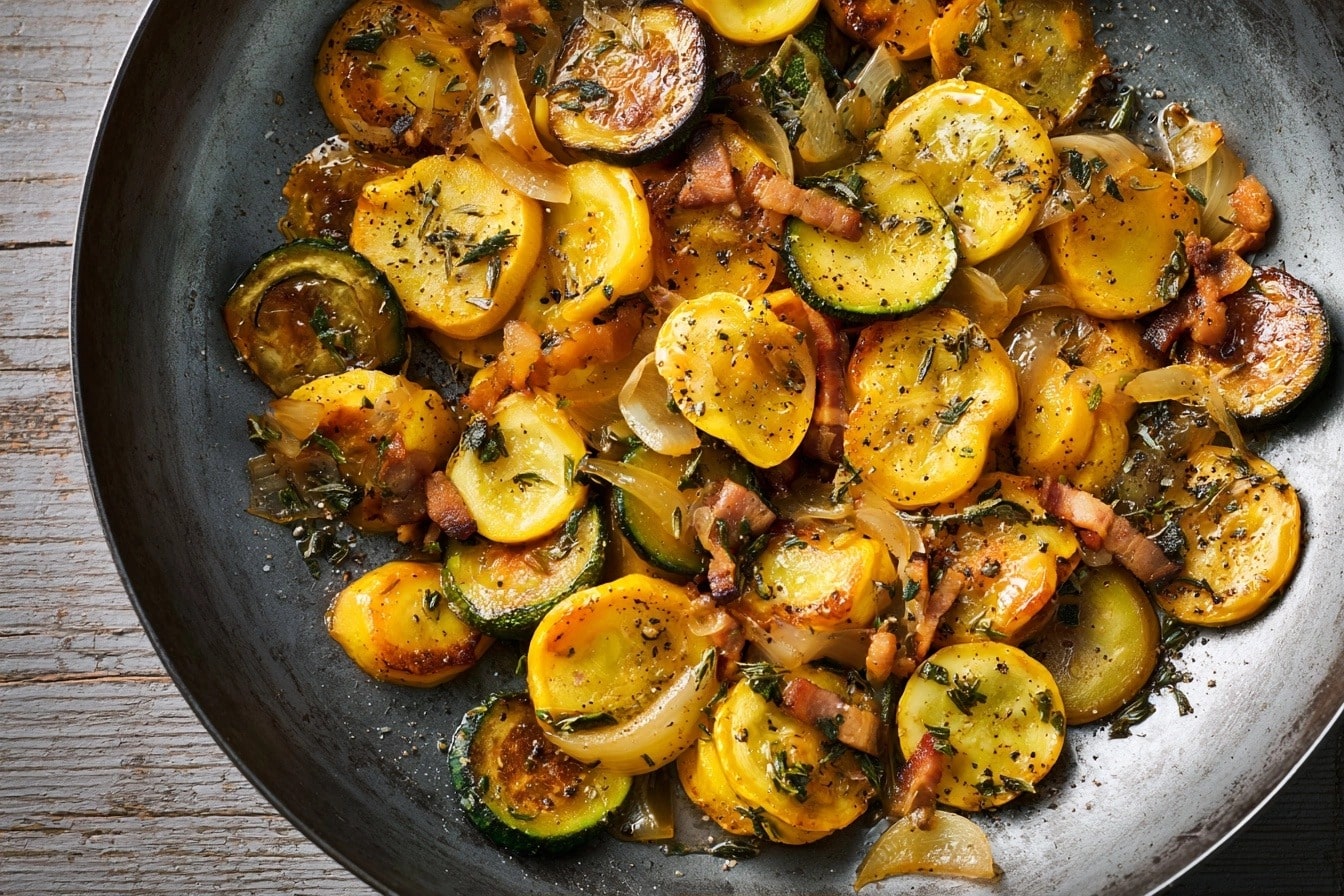 Poêlée de courgettes jaunes express