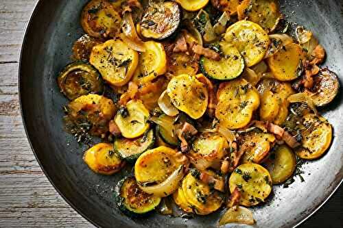 Poêlée de courgettes jaunes express