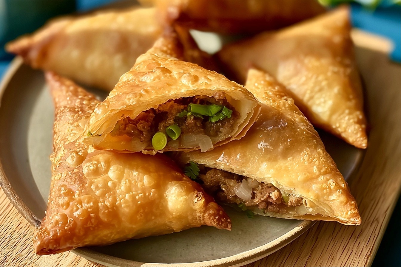 Samoussa réunionnais croustillant au bœuf et aux épices